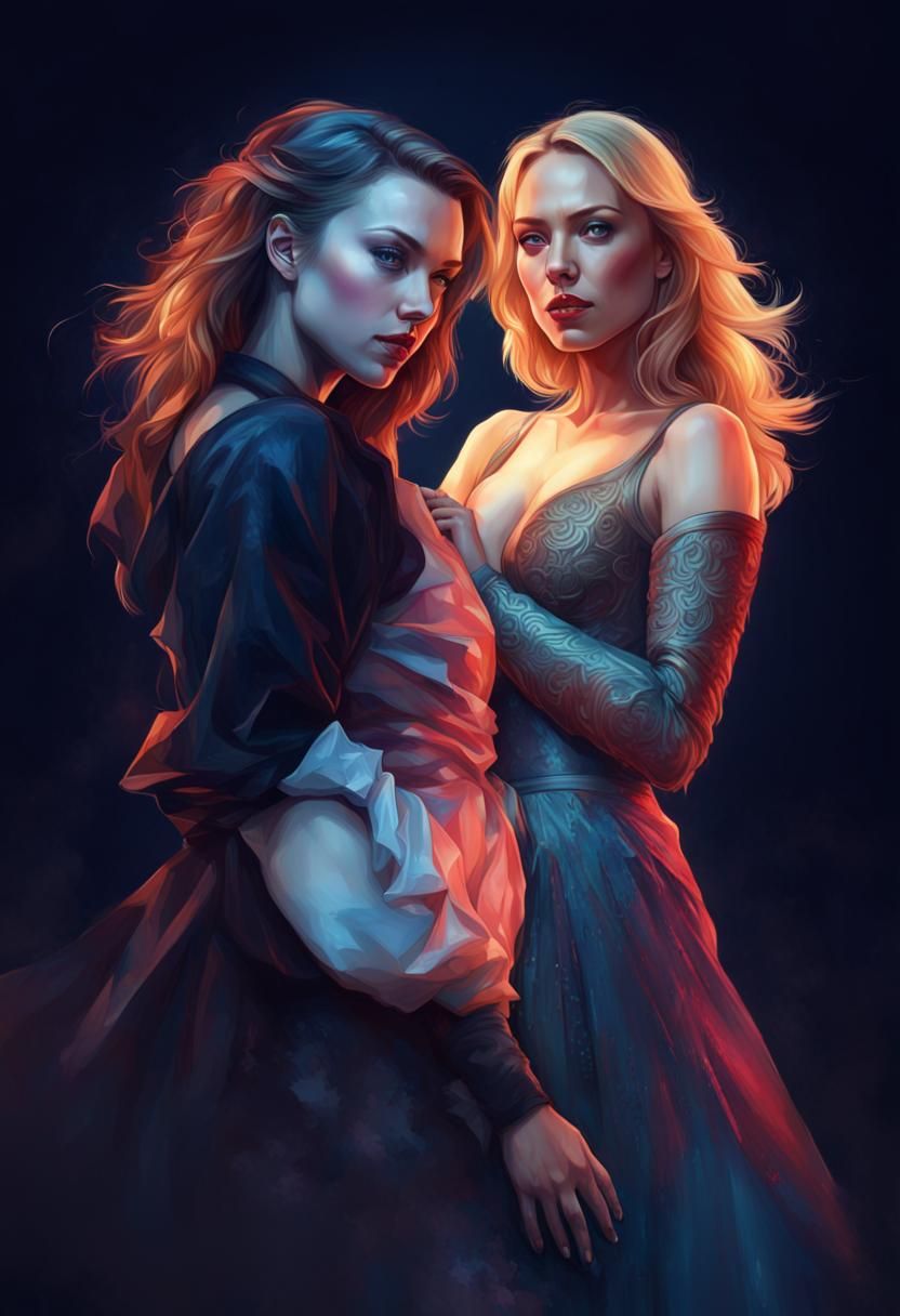 Scarlett Johansson and Olivia Wilde Portrait