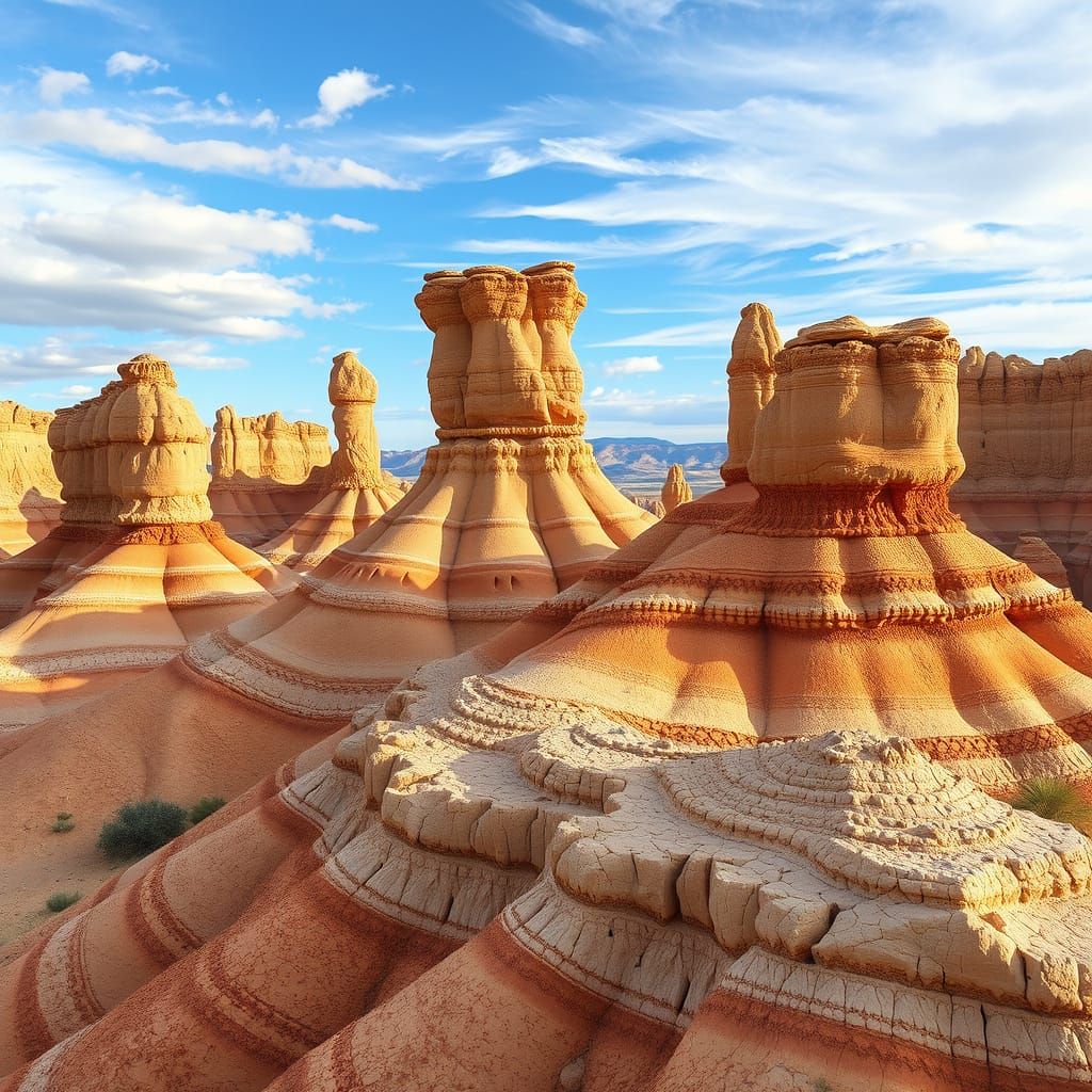 Realistic Badlands Landscape in the Four Corners Region
