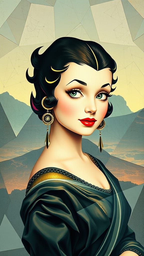 Mona Boop, a Dreamlike Fusion of Art Deco and Surrealism
