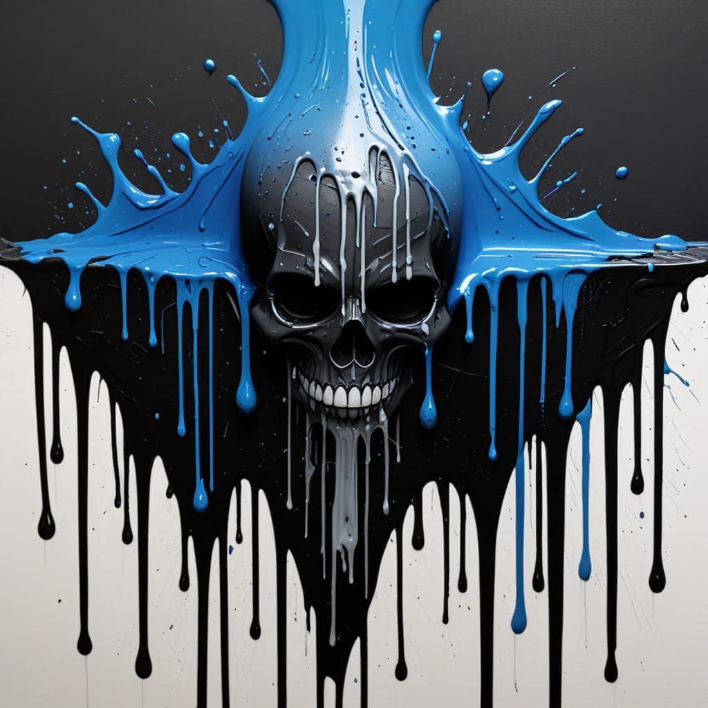 Dark Fantasy in a Dripping Paint Aesthetic