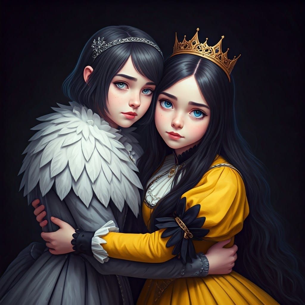 Fantastical Young Queens in Intricate Matte Painting