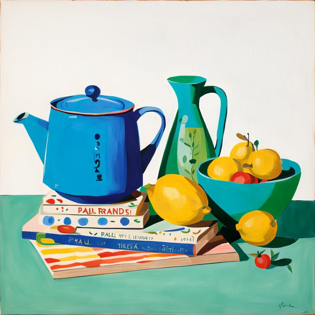Whimsical Still Life in Paul Rand Style