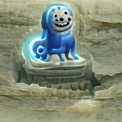 Ethereal Blue Dog Spirit