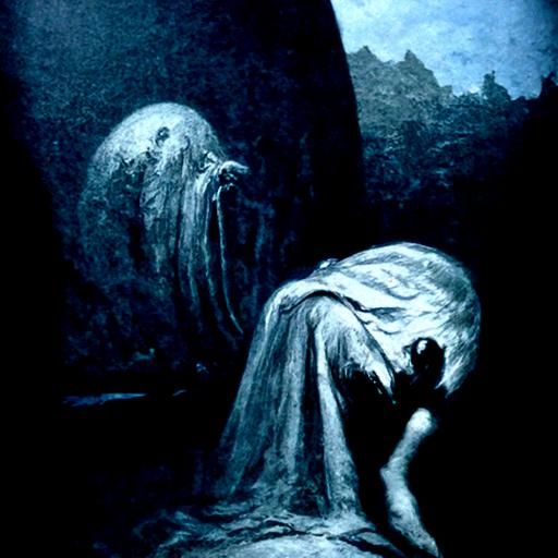 Ethereal Figure in Haunting Dark Fantasy Style