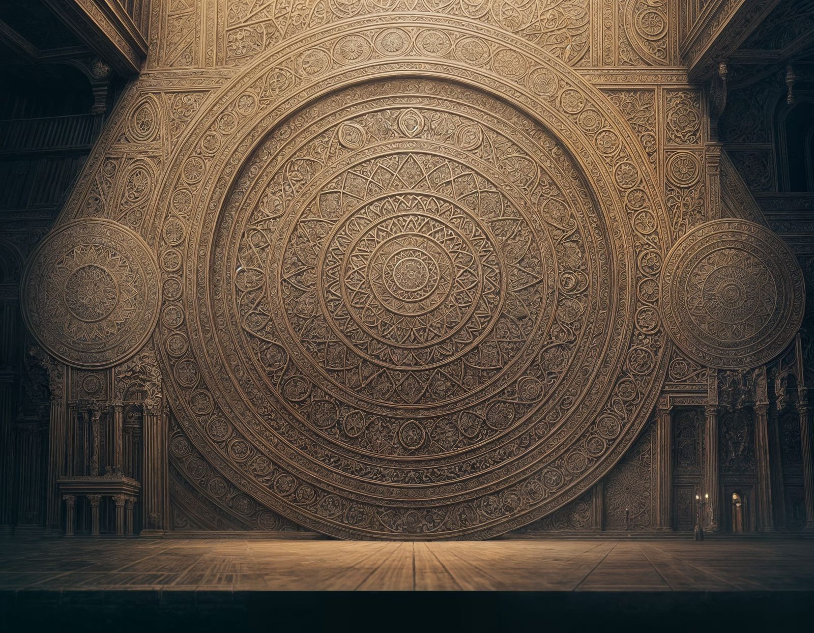 Epic 528hz Mandala Digital Painting in Organic Building