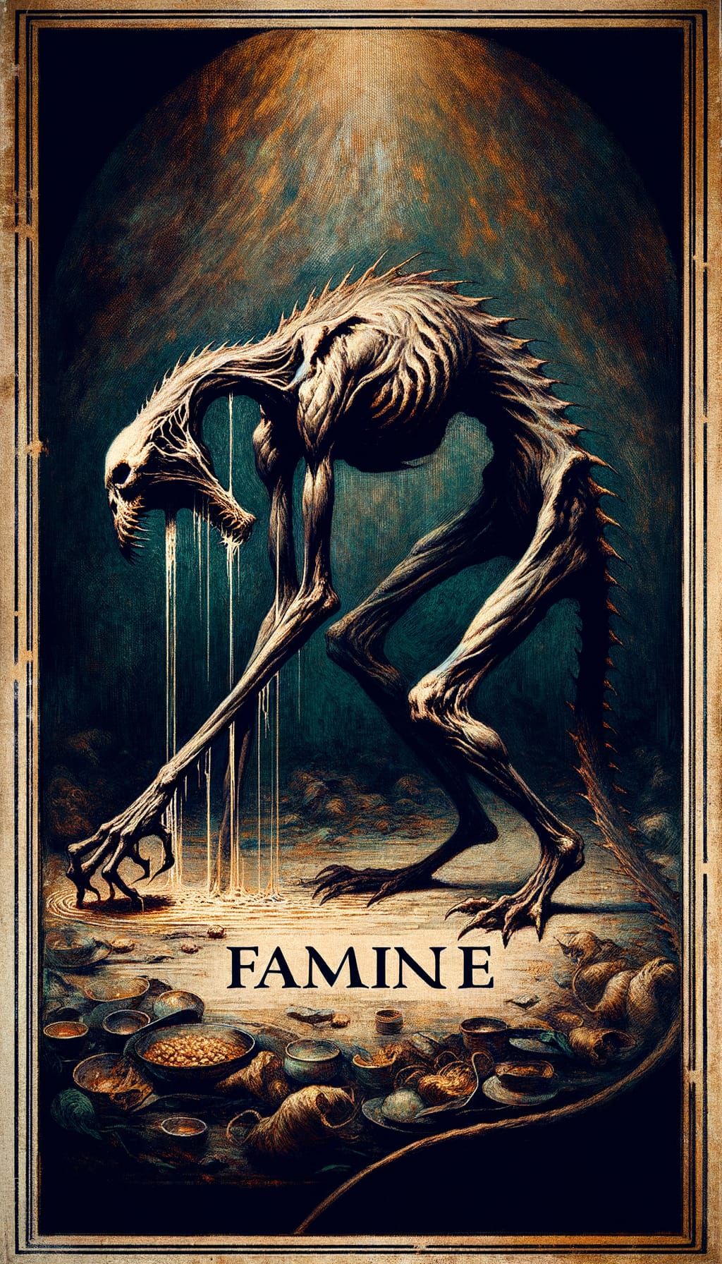 Starving Dragon: An Epic Fantasy Oil Painting