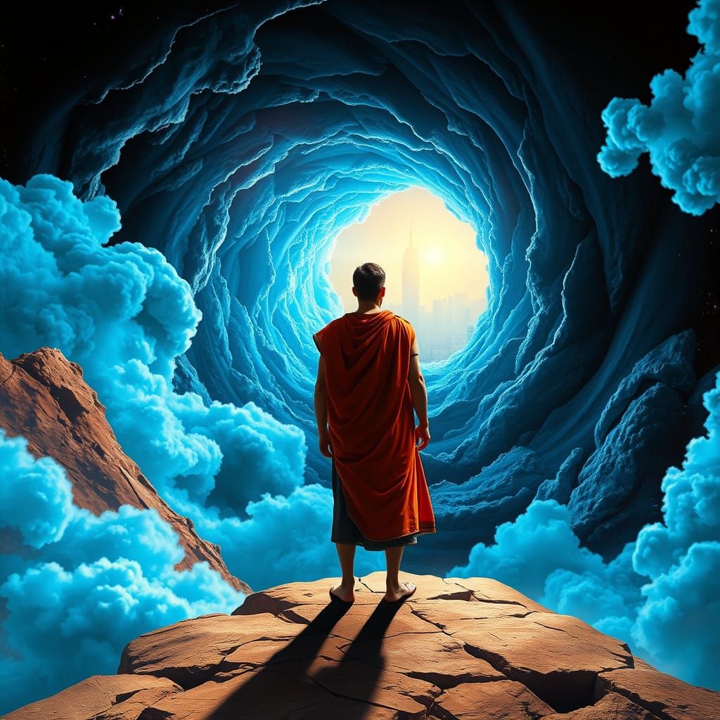 Time Traveler Gazes Into Future Through Wormhole