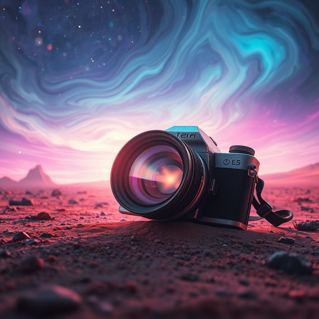 Abandoned Camera Awakens Cosmic Dreamscapes on Mars