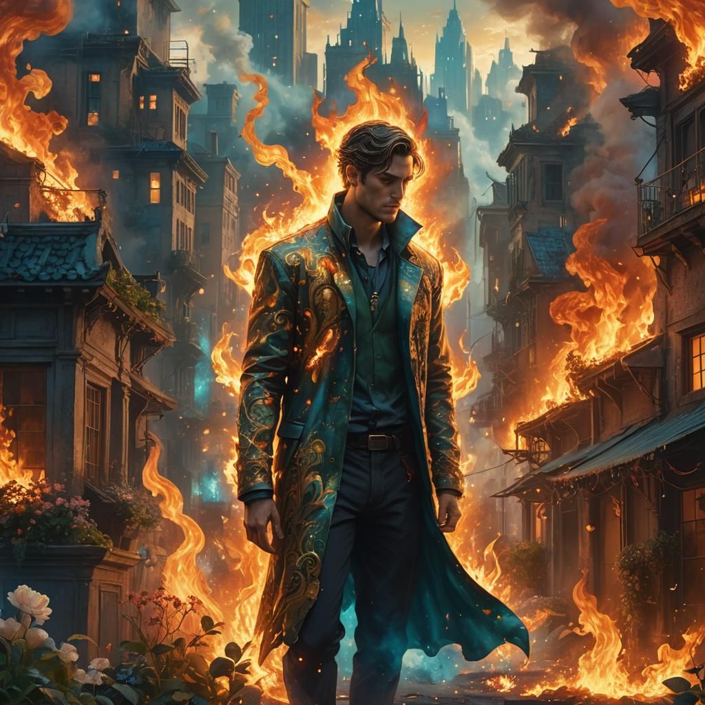 Burning City, Blooming Heart: Fantasy Concept Art