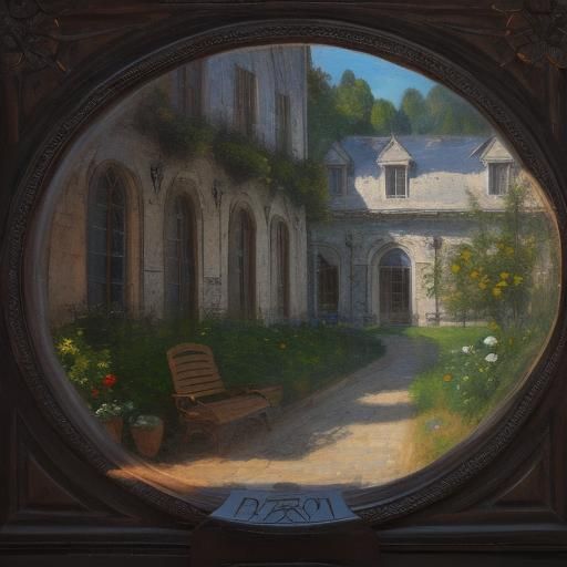 Detailed Landscape Painting in Expressionist Style