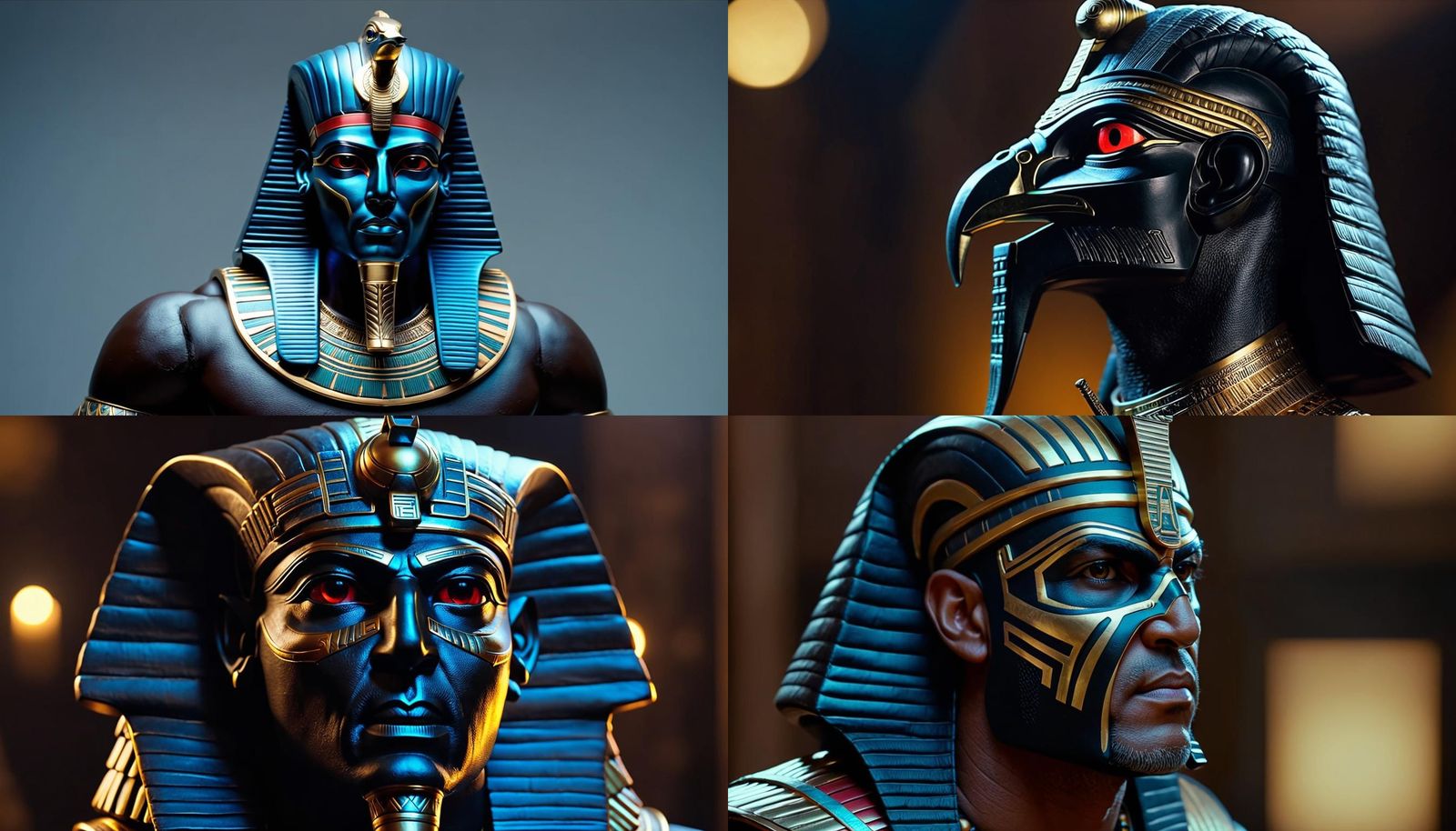Detailed 64k UHD Portrait of Horus
