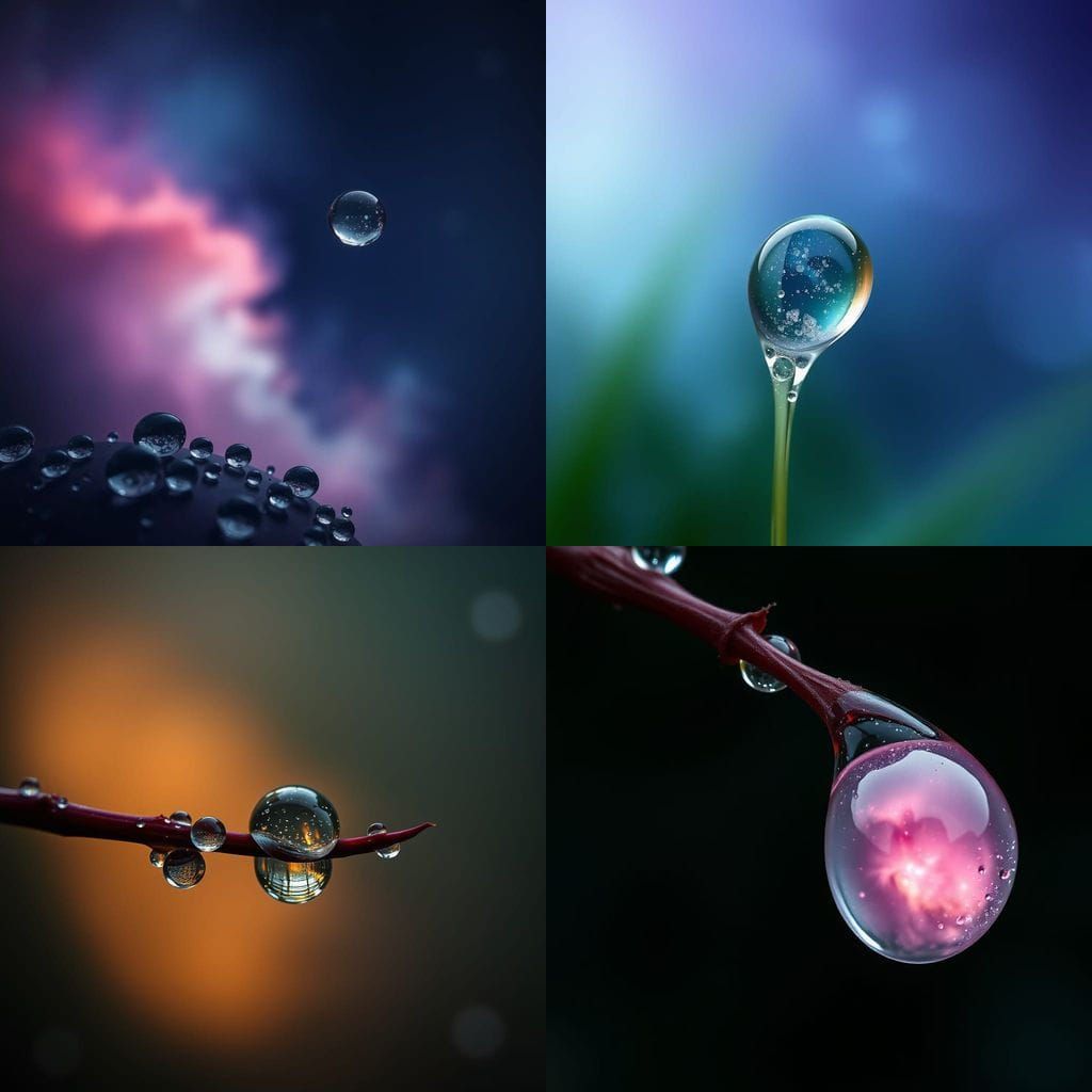 Nebula Captured in a Dew Drop