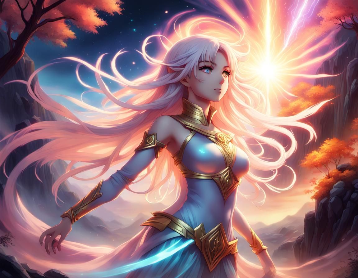 Anime Goddess Yanara Ready for Battle