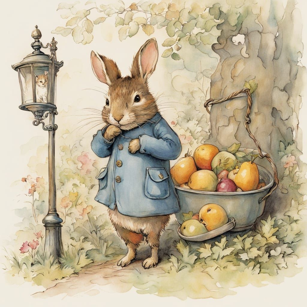 Whimsical Storybook Characters: Teapot, Streetlamp, Fruit & ...