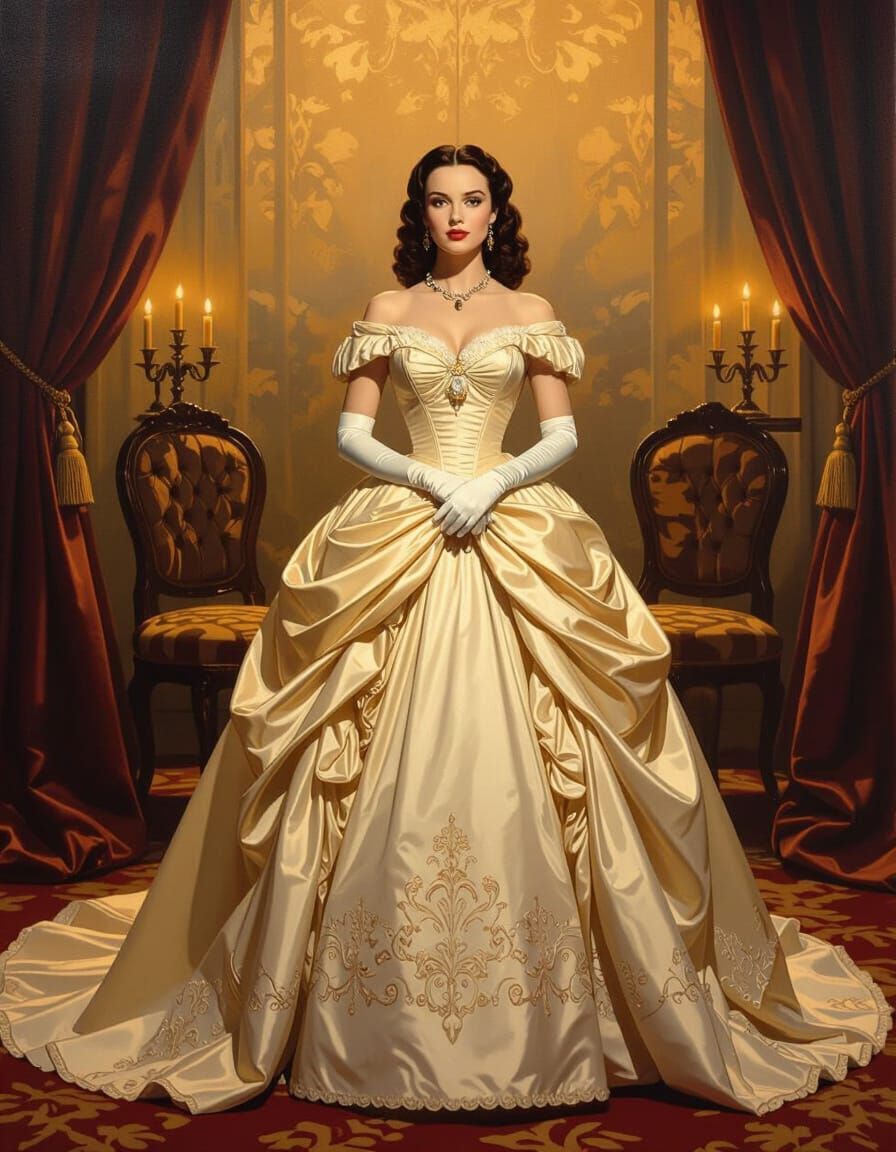 Vivian Leigh in Gone With the Wind Gowns, Painterly Realism