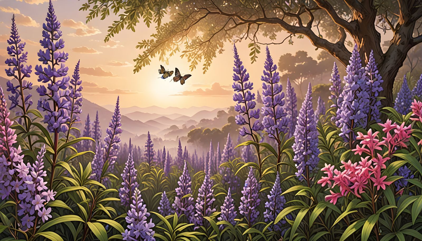 Fractal Floral Patterns with Mathematical Elements