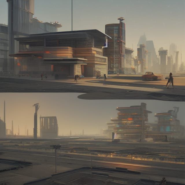 Futuristic Cityscape Inspired by Visionary Architects