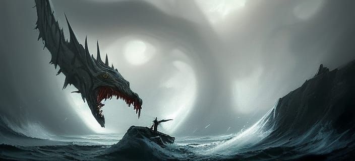 Jormungandr: Norse World Serpent in Dark Fantasy