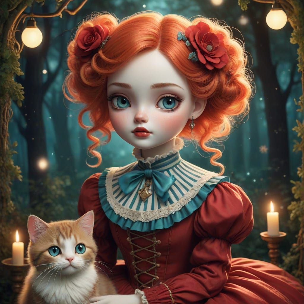 Enchanting Fairytale Scene in Whimsical Pop Surrealism Style