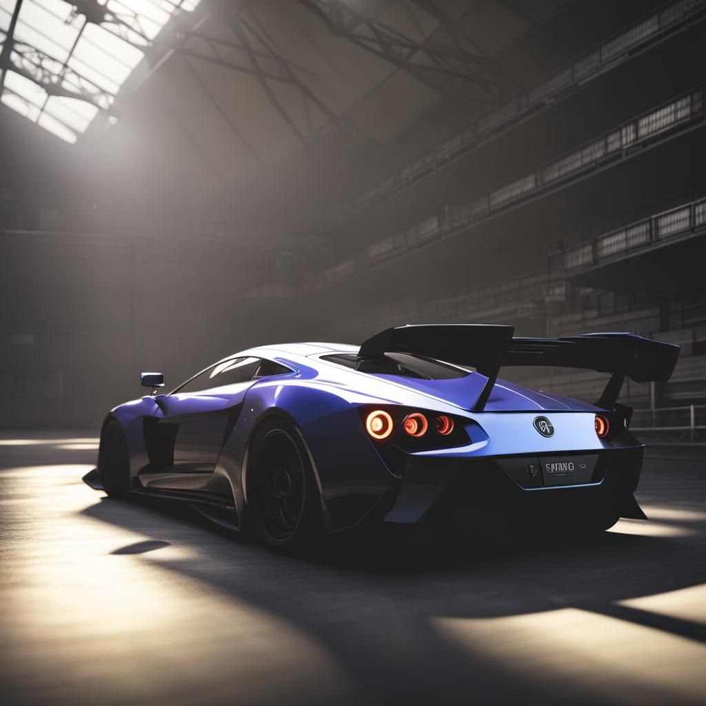 Stunning Sport GT Car in 3D Rendering