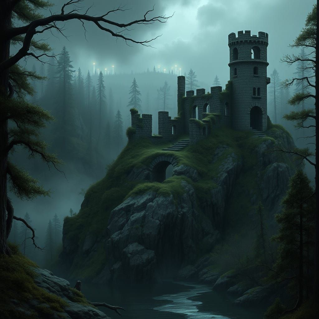 Ancient Fort Redwater Ruins Amidst Blackwood Swamp