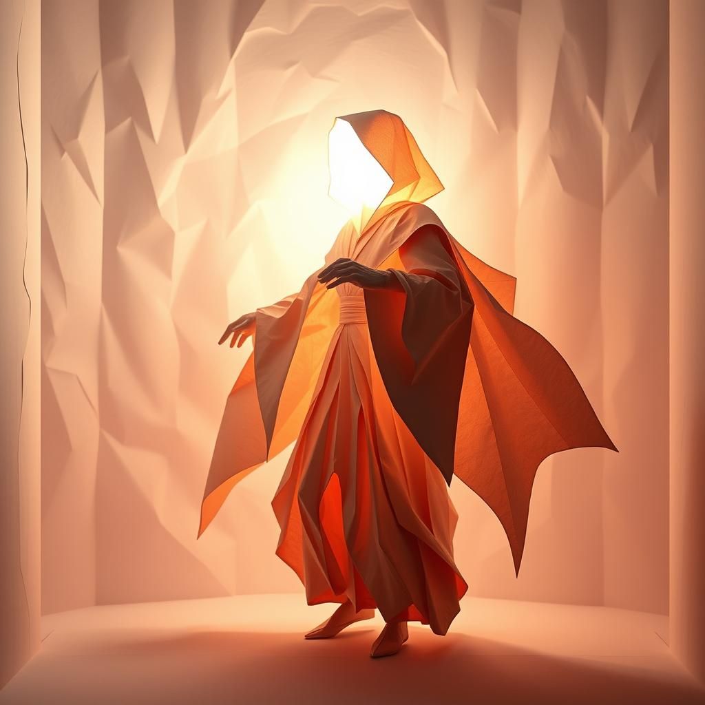 Cosmic Origami Figure in Holographic Plane