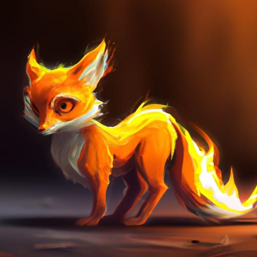 Fiery Fox Concept Art in 8K Resolution
