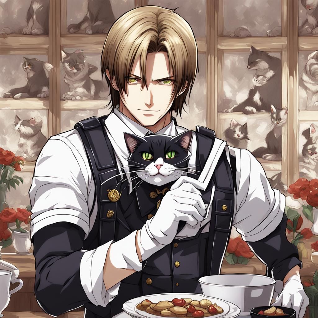 Leon Kennedy Cat Maid Outfit: Anime Style