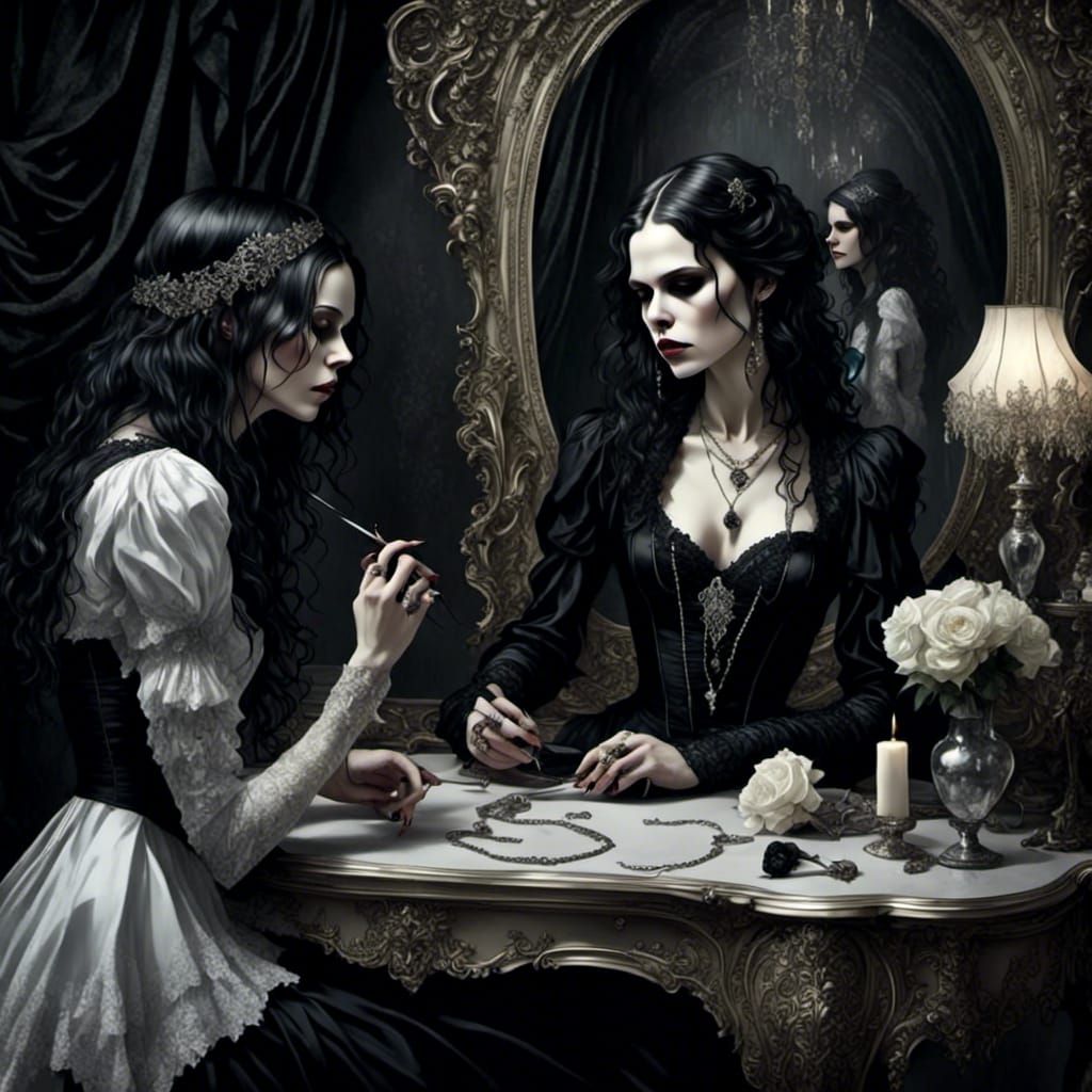 Gothic Glamour: Vanity at the Dressing Table
