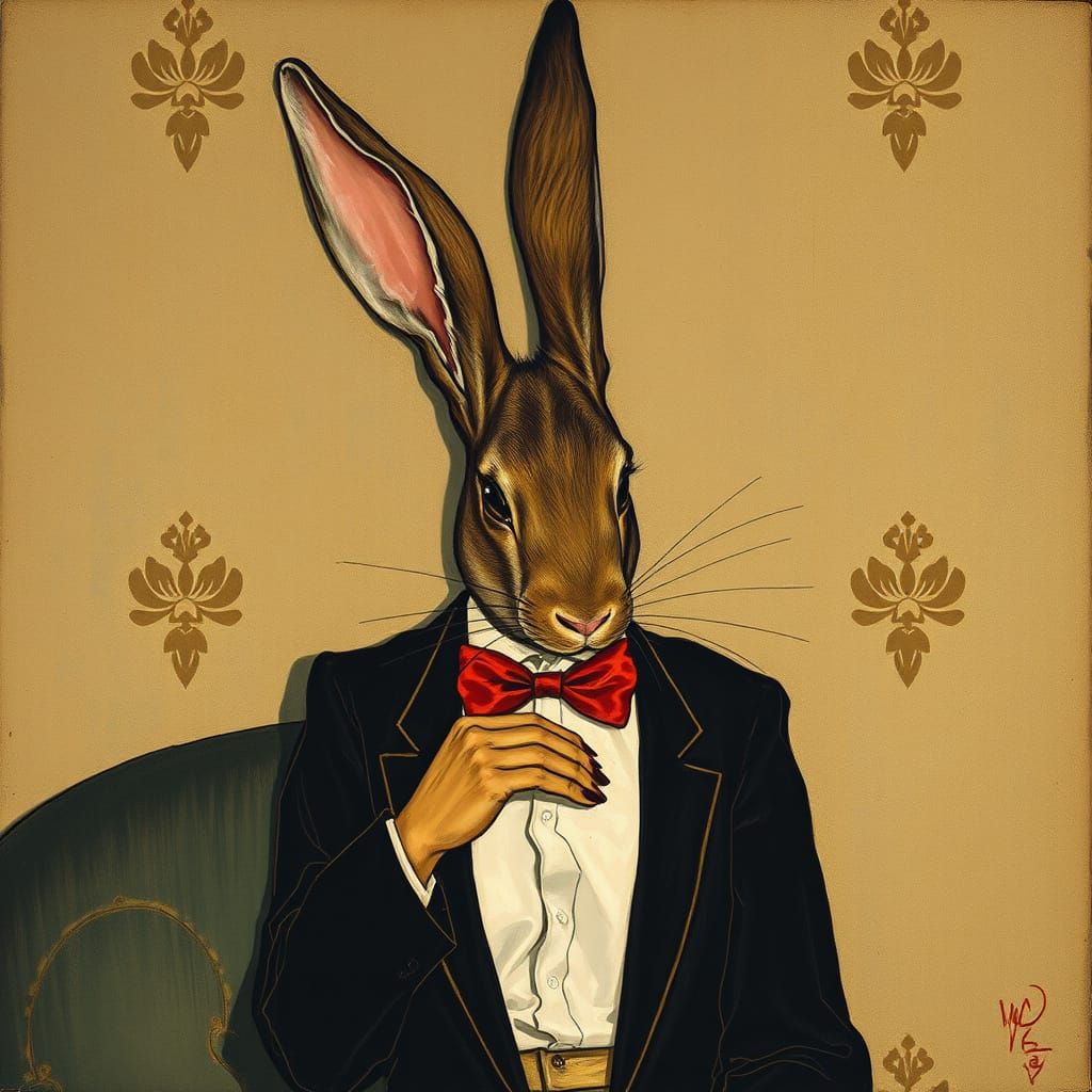 Rabbit Showgirl in Cabaret: Expressionist Style