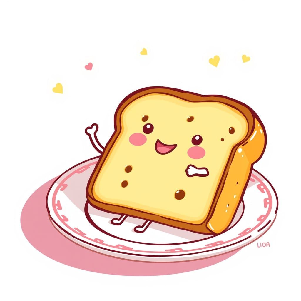 Kawaii Bread Tap Dances with Joy