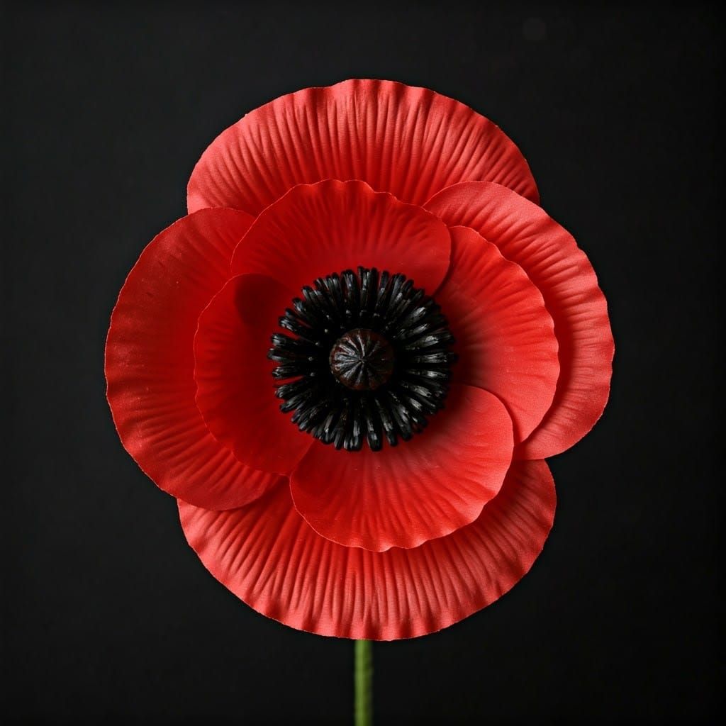 Remembrance Day Poppy Close-Up