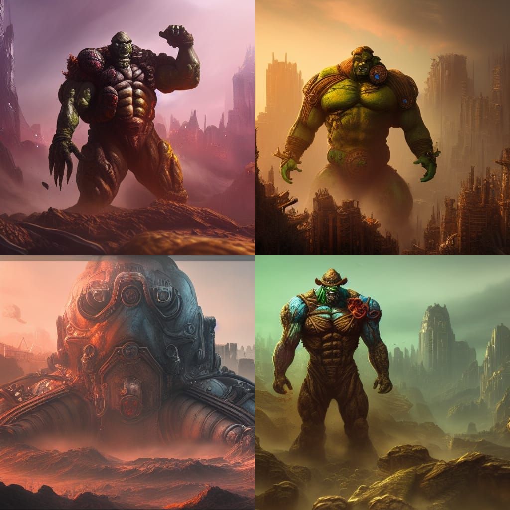 Detailed Super Mutant Matte Painting