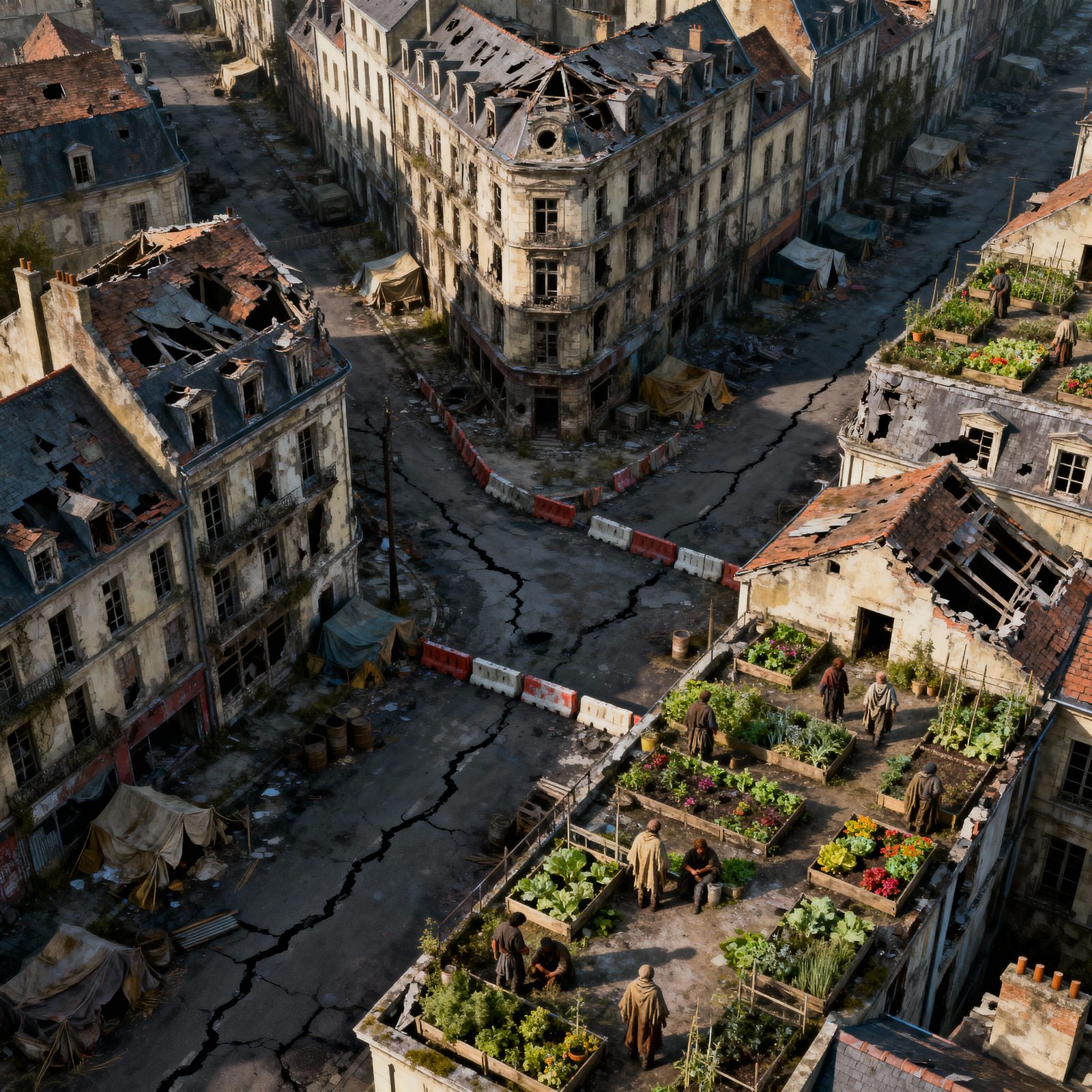 Post-Apocalyptic Bourges in 60s Urban Style