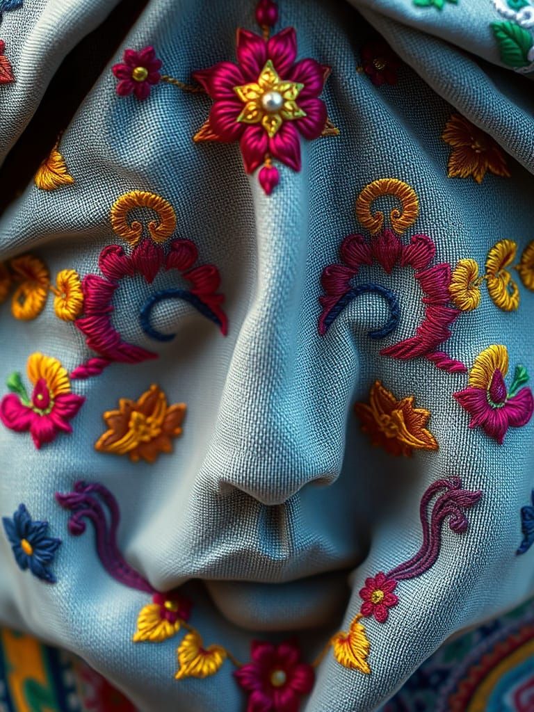 Fabric looking like a face