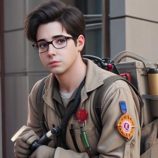 Male Ghostbuster Illustration