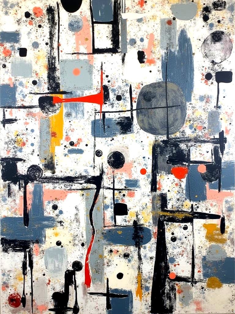 Contemporary Architectural Abstract in Neutral Tones