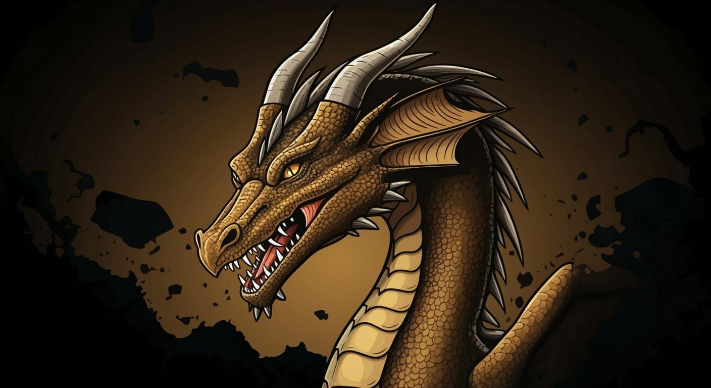 Epic Comic Book Style Dragon in a Daze
