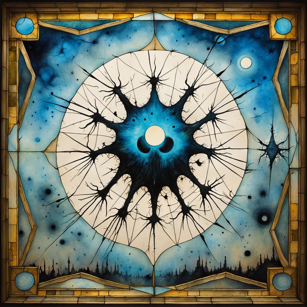 Surreal Ink Blot Test in Faded Alcohol Ink