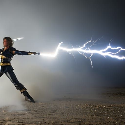 Archangel Michael's Sword: Hyperrealistic Electricity Displa...