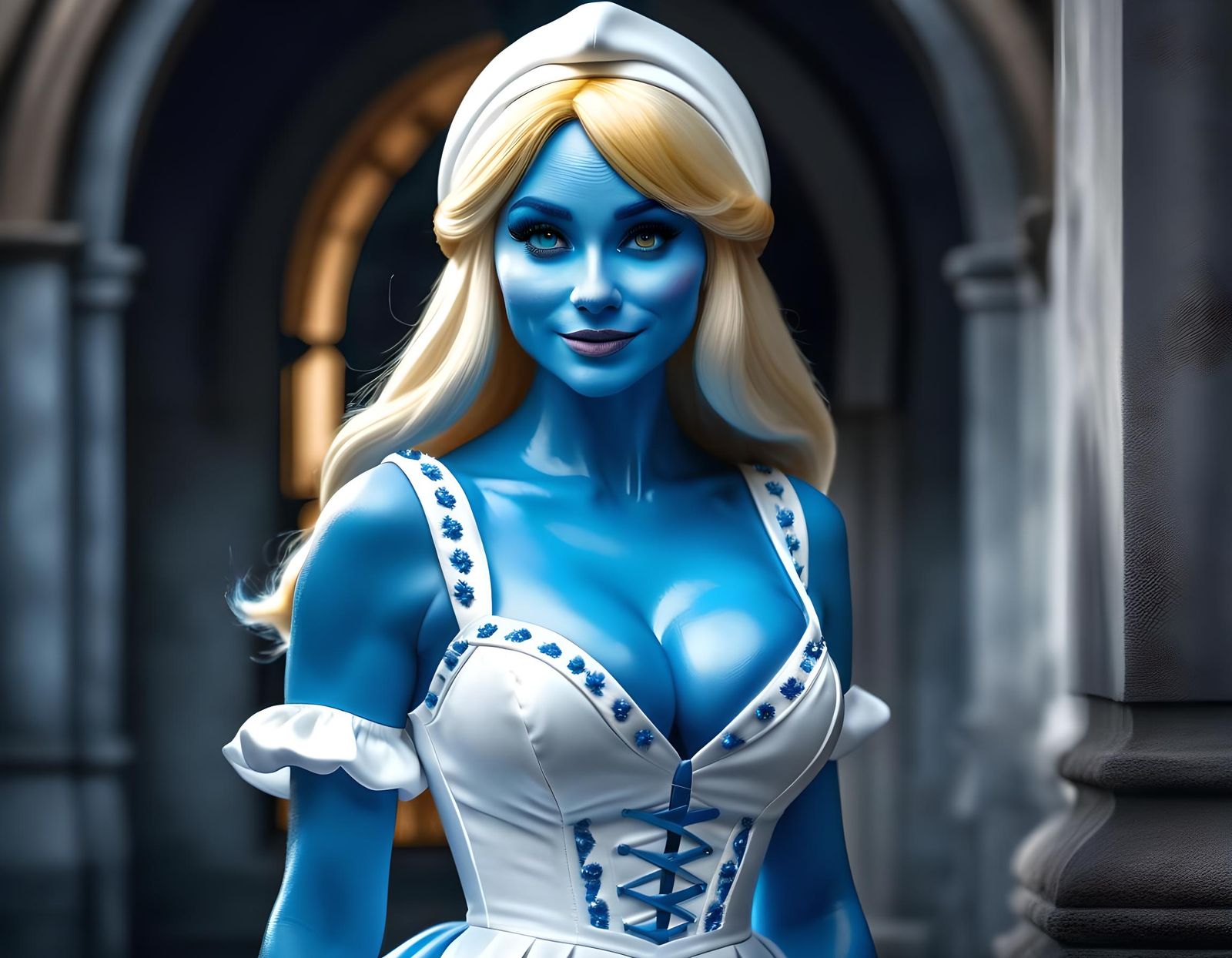 Hyperrealistic Smurfette in 8k Resolution