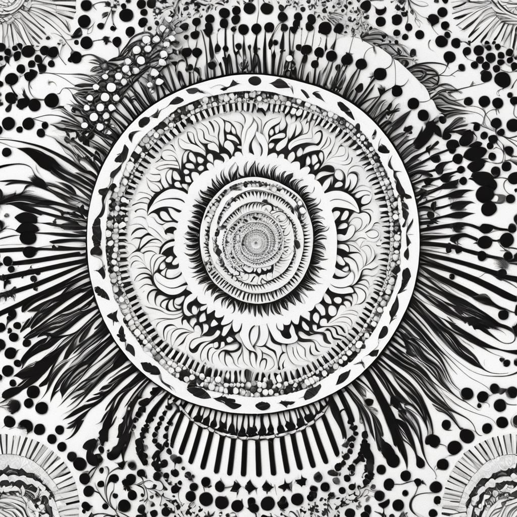 Fantasy Circle on White Background