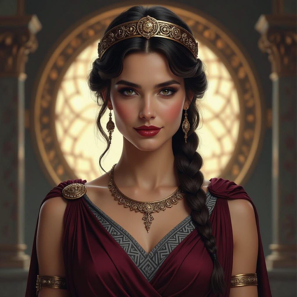 Ruthless Anaideia: Greek Goddess in Dark Fantasy Art