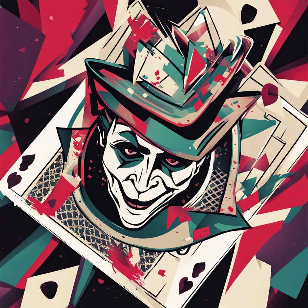 Abstract joker card