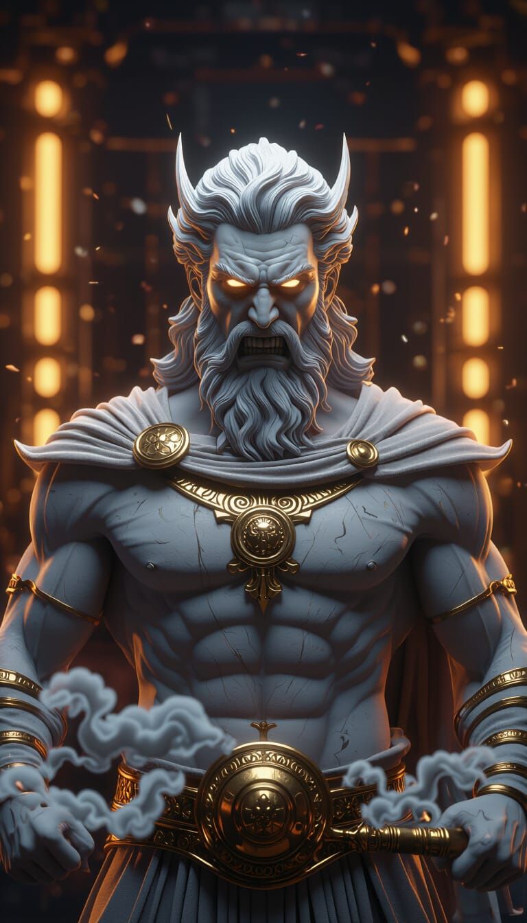 Hyperion Titan of Light and Battle in Cinematic Portrait