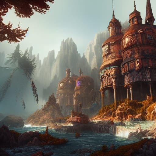 Fantastical Brothels: Detailed Matte Painting in Deep Color