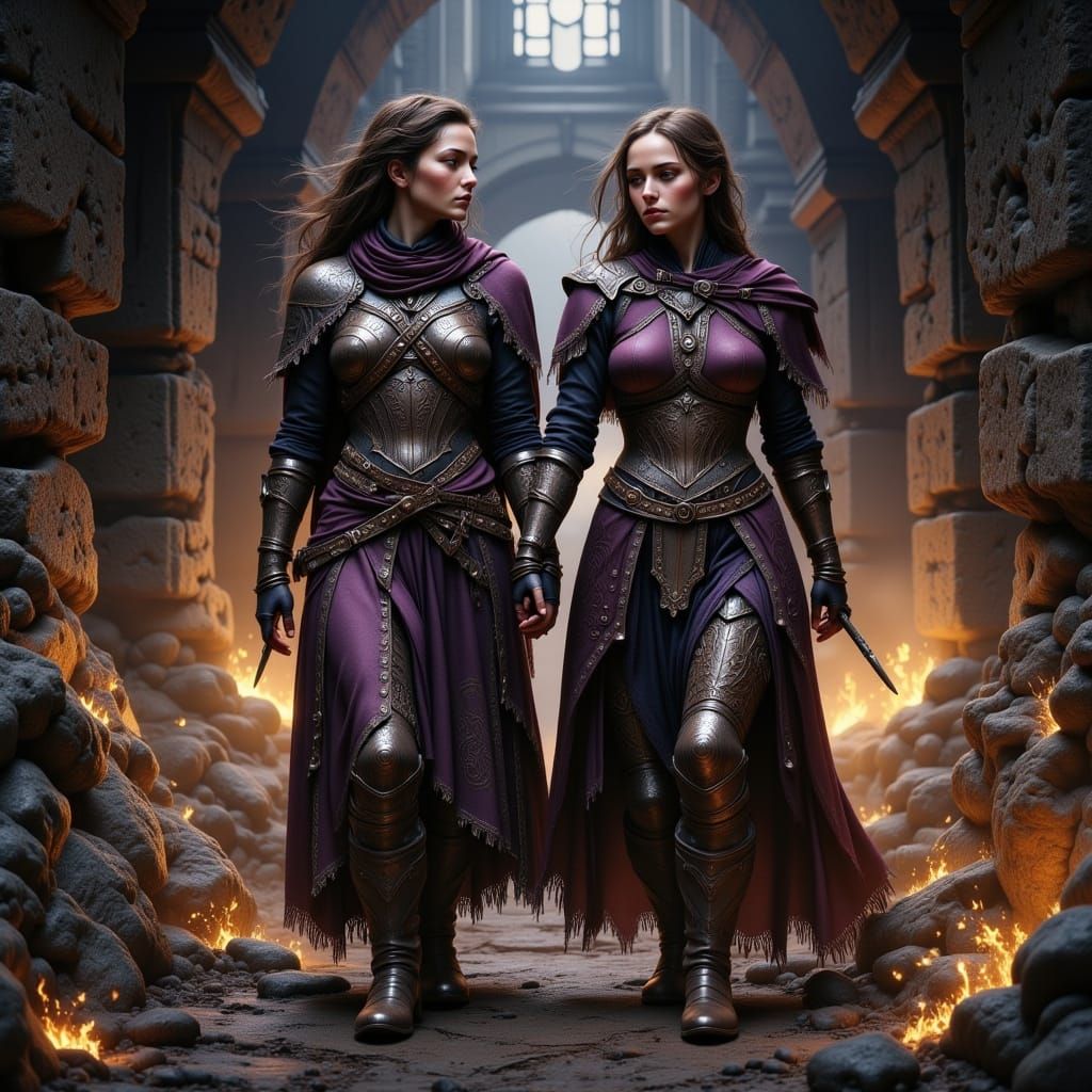 Medieval Adventurers Enter Mysterious Dungeon