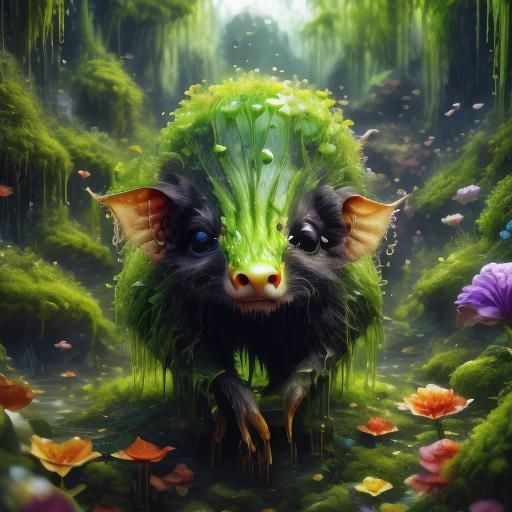 Menacing Venus Flytrap Monster with Oozing Poison