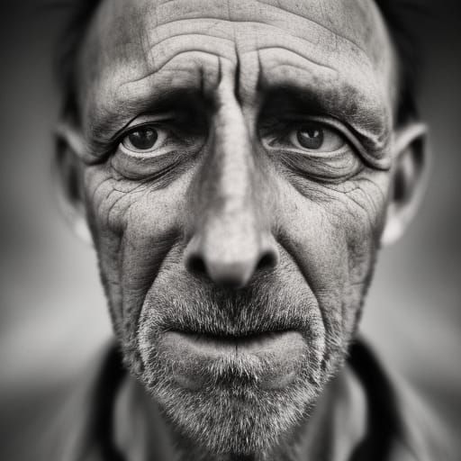 Intimate Close-Up Portrait in Style of Jeffries and Albi