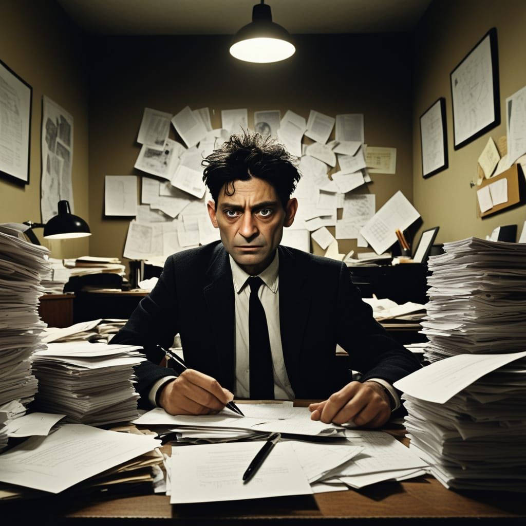 Tormented Office Worker Trapped in Bureaucratic Abyss